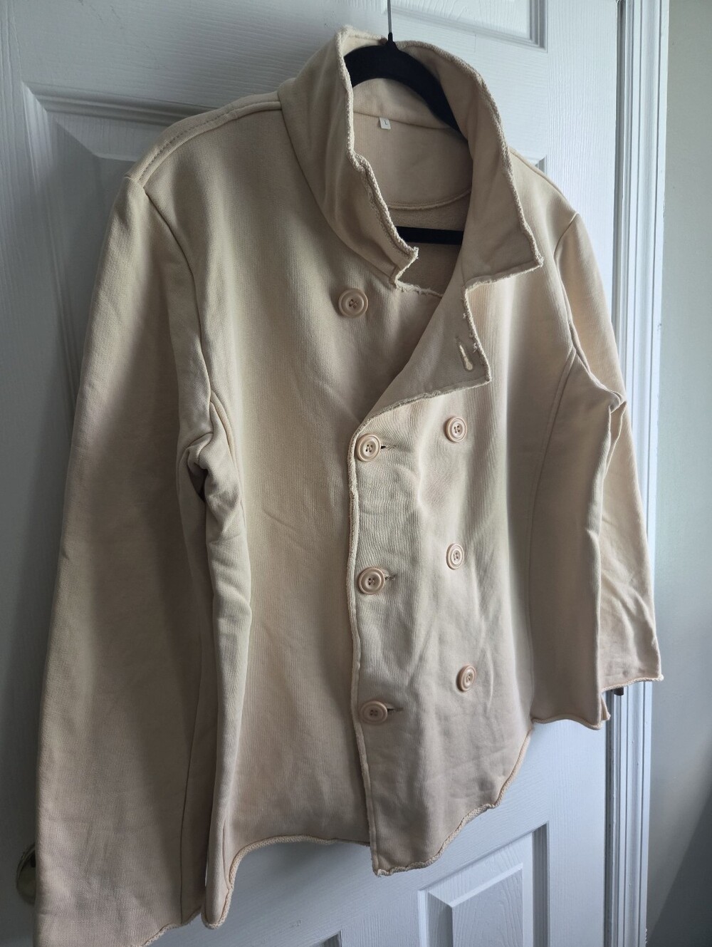 Soft Cotton Blazer Jacket - like Frank Eileen - Camel Tan - EUC - Size L